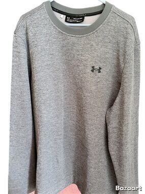 Under Armour Men’s Heather Grey Golf HeatGear Crewneck Pullover